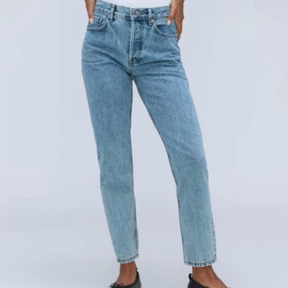 Everlane 90s cheeky Jean organic cotton Light Wash Straight-Leg Jeans 26 ankle